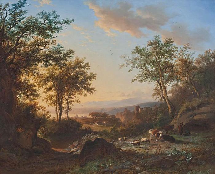 Willem Bodeman Italianate landscape France oil painting art